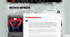 Desktop Screenshot of mistressmephisto.com