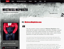 Tablet Screenshot of mistressmephisto.com